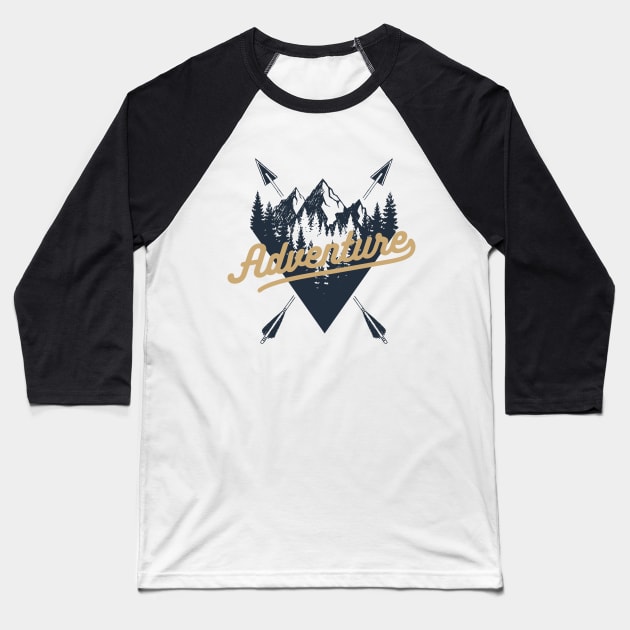 Adventure. Mountains Baseball T-Shirt by SlothAstronaut